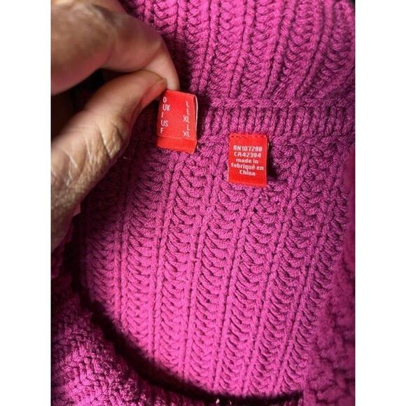 Vintage Esprit Sweater Women's Pink Large Cowl Neck Long Sleeve Outdoor Pullover - Picture 2 of 3